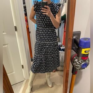 Navy  and white Jcrew dress